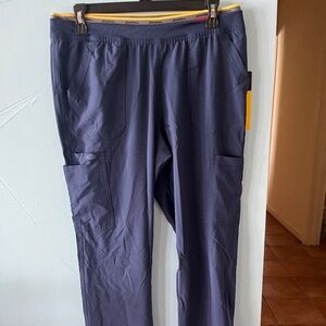 NWT Womens Navy Dickies Scrub Pants Retro Contemporary Petite Sz M